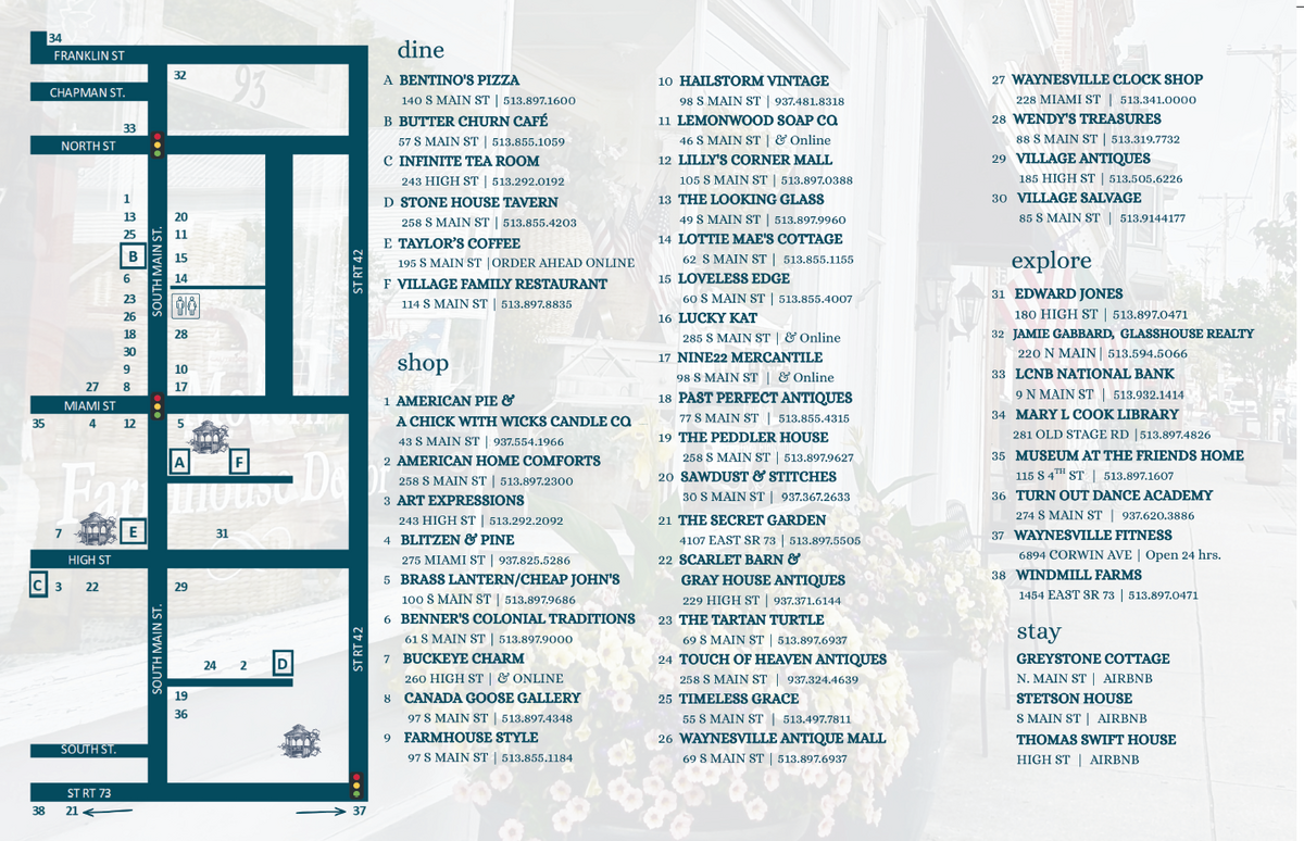 Map of Downtown Waynesville